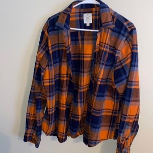 True Craft Orange and Blue Flannel